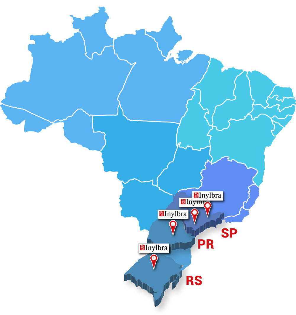Locais do Brasil onde encontram-se nossos endereços